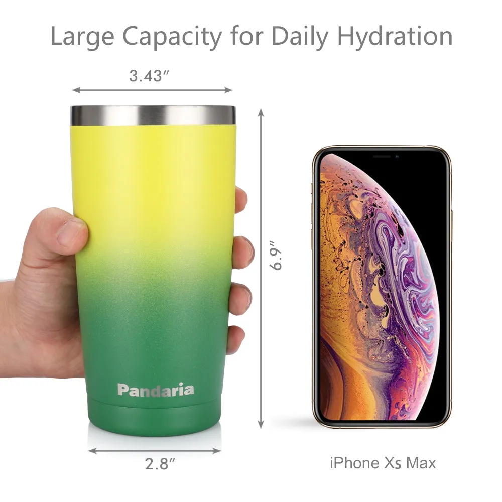 20oz Vacuum Insulated Tumbler Thermal Coffee Cup Travel Mug with Lid, Lime