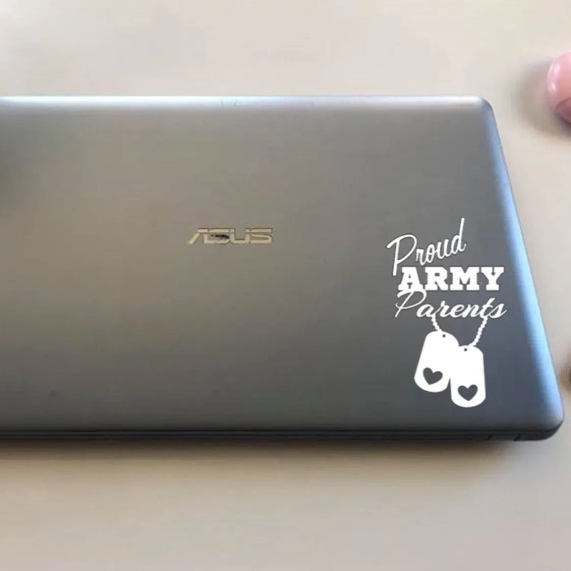Army Mom Dog Tags Decal