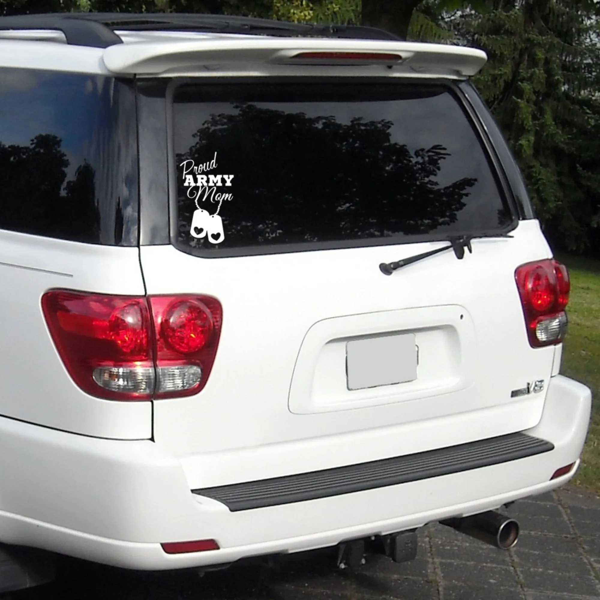 Army Mom Dog Tags Decal