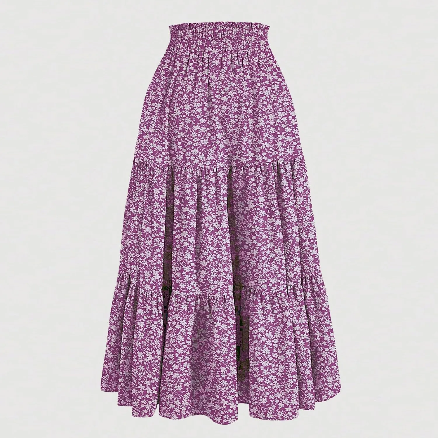 Boho Skirts for Women Midi Length Maxi Spring Flowy Boho Comfy Tiered Western Maxi Skirt Boho