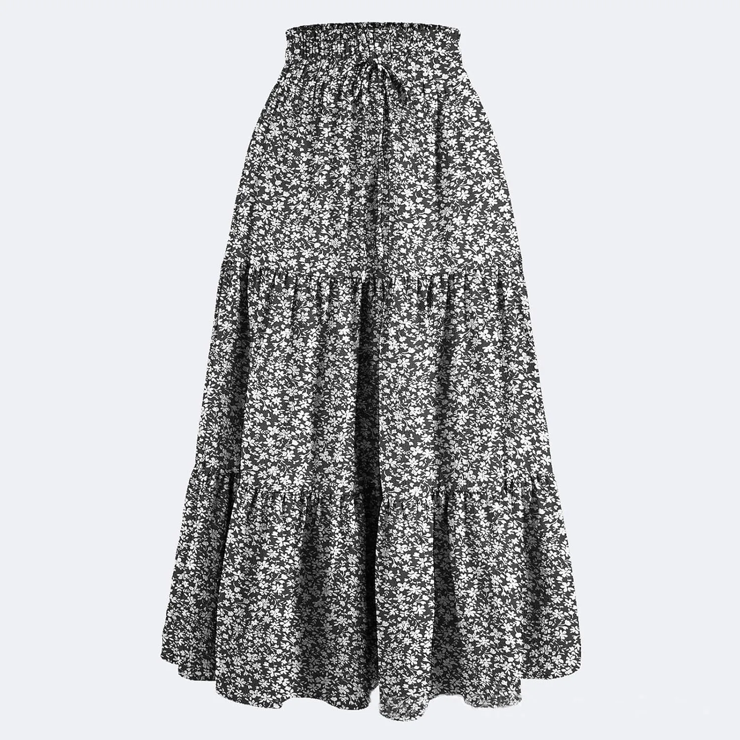 Boho Skirts for Women Midi Length Maxi Spring Flowy Boho Comfy Tiered Western Maxi Skirt Boho