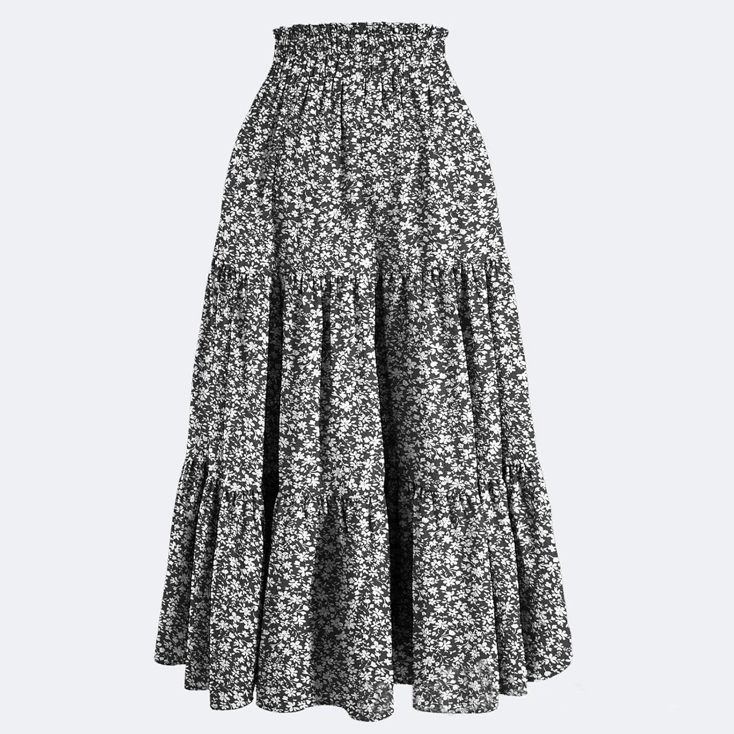 Boho Skirts for Women Midi Length Maxi Spring Flowy Boho Comfy Tiered Western Maxi Skirt Boho