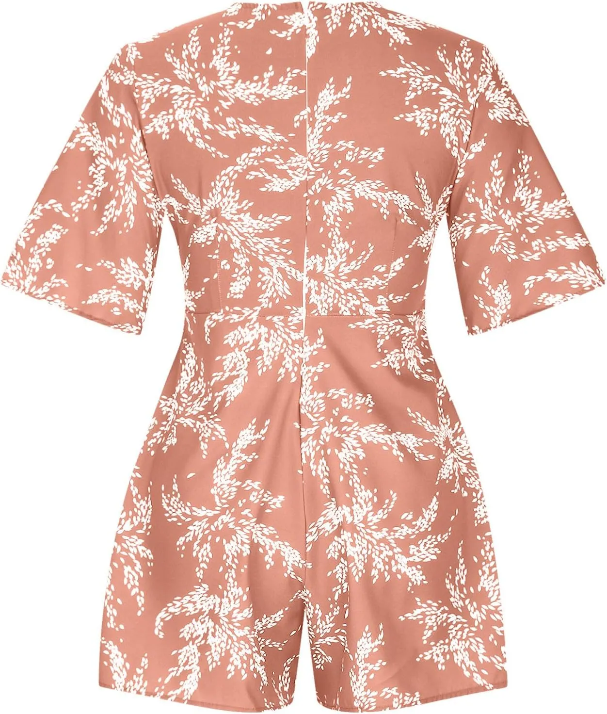 Boho Vacation Dresses for Women Summer 2024 Cocktail Casual Short Sleeve Wrap V Neck Tie Waisted Ruffle Layered Mini Dresses