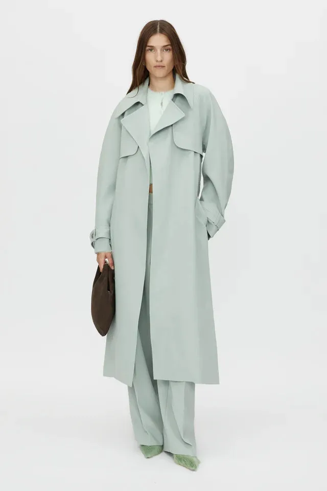 Camilla and Marc Moriallas Trench Coat in Sage Green