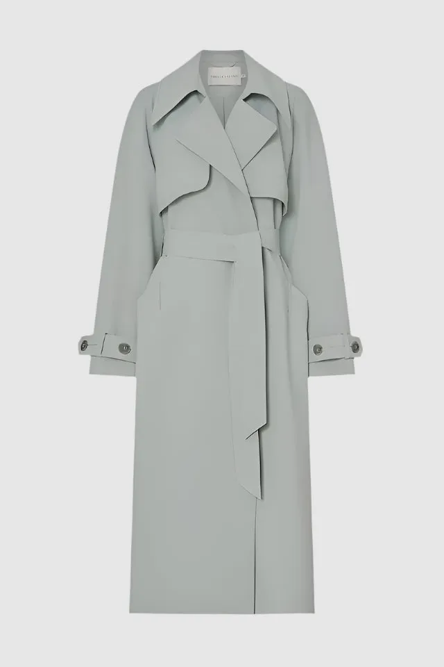 Camilla and Marc Moriallas Trench Coat in Sage Green