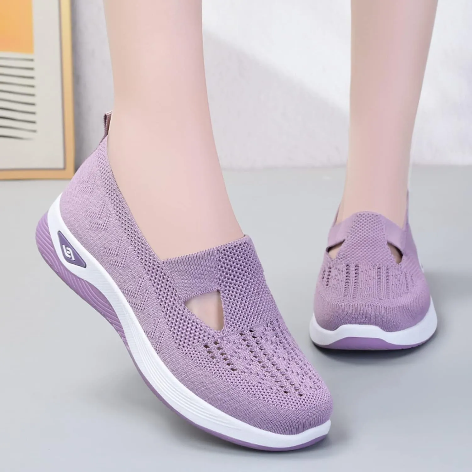 Cathalem Orthopedic Sneakers for Women, 2024 New Women's Woven Breathable Soft Sole Shoes, Orthopedic Sneakers for Women