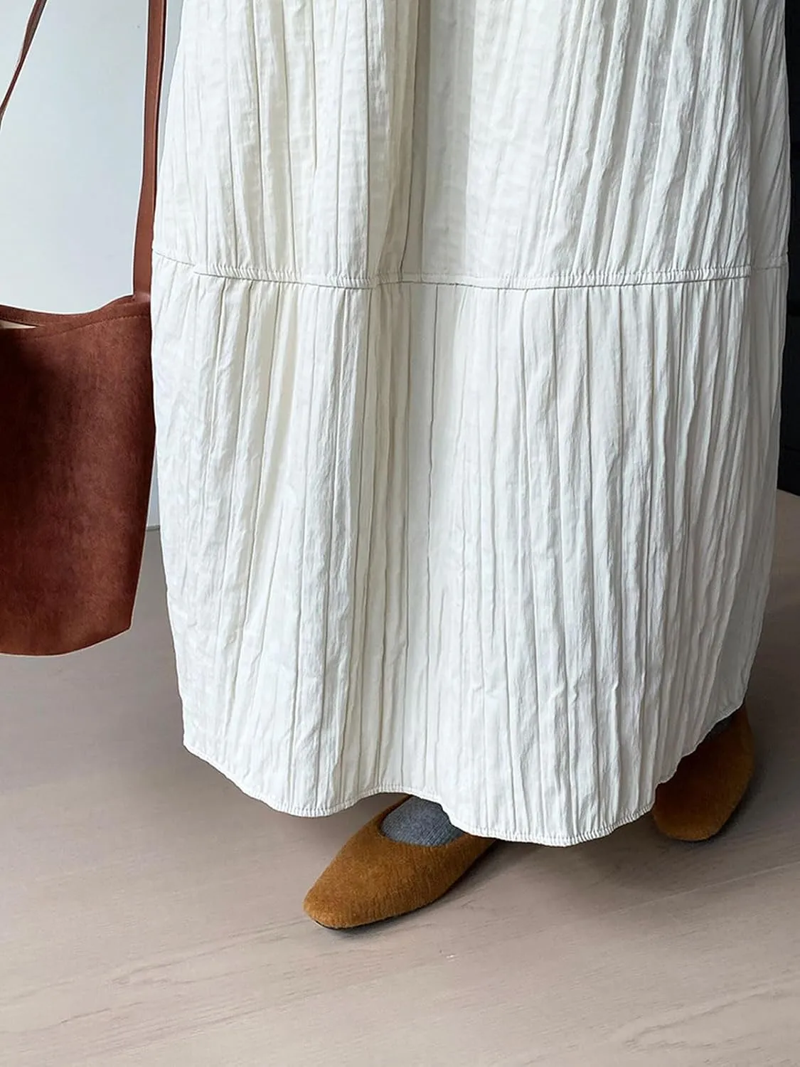 CHARTOU Womens Retro Long Quilted Cargo Skirt Y2K Maxi Bobble Skirts Ankle Length Boho Parachute Skirt Baggy