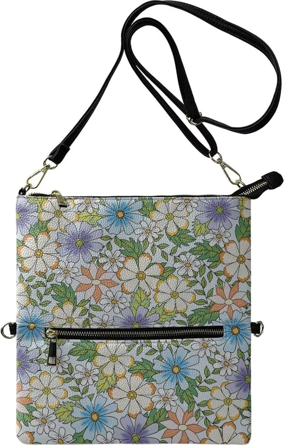 Clutch Purses for Women Leather Crossbody Shoulder Handbag with Removable Strap Waterproof Girls Party Bag