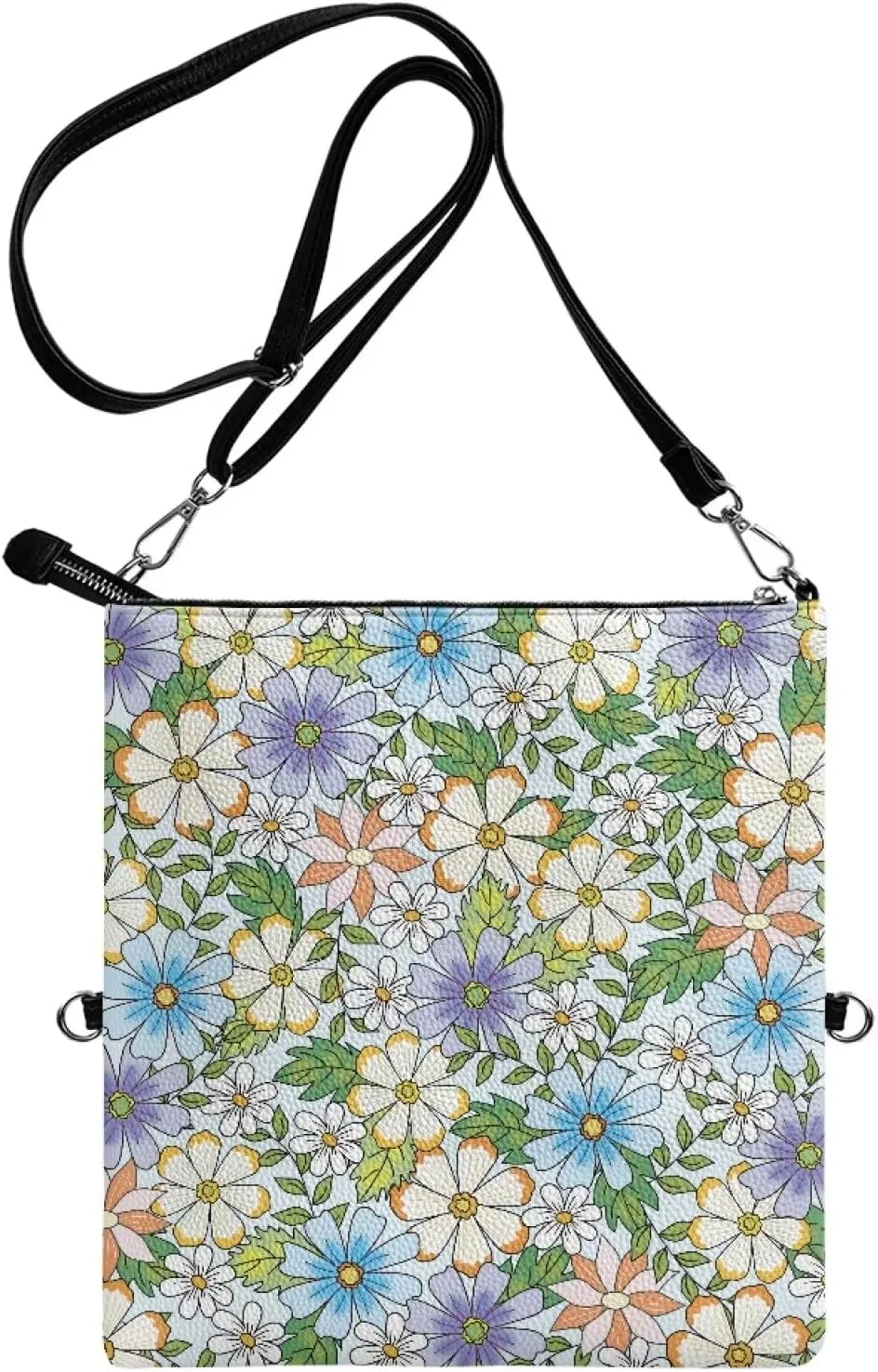 Clutch Purses for Women Leather Crossbody Shoulder Handbag with Removable Strap Waterproof Girls Party Bag