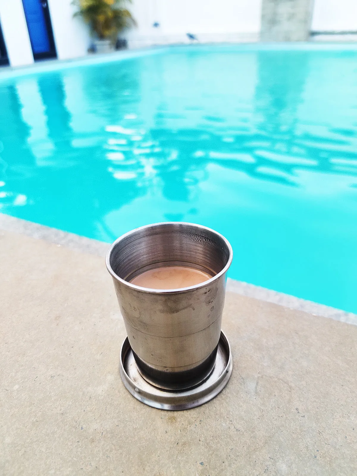 Collapsible Steel Cup Foldable Portable Reusable Set Of 5