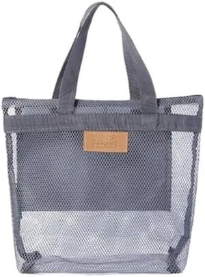 Convenient Large Capacity Portable Toiletry Bag Mesh Travel Tote Bag Simple Makeup Storage Bag for Outdoor Practical