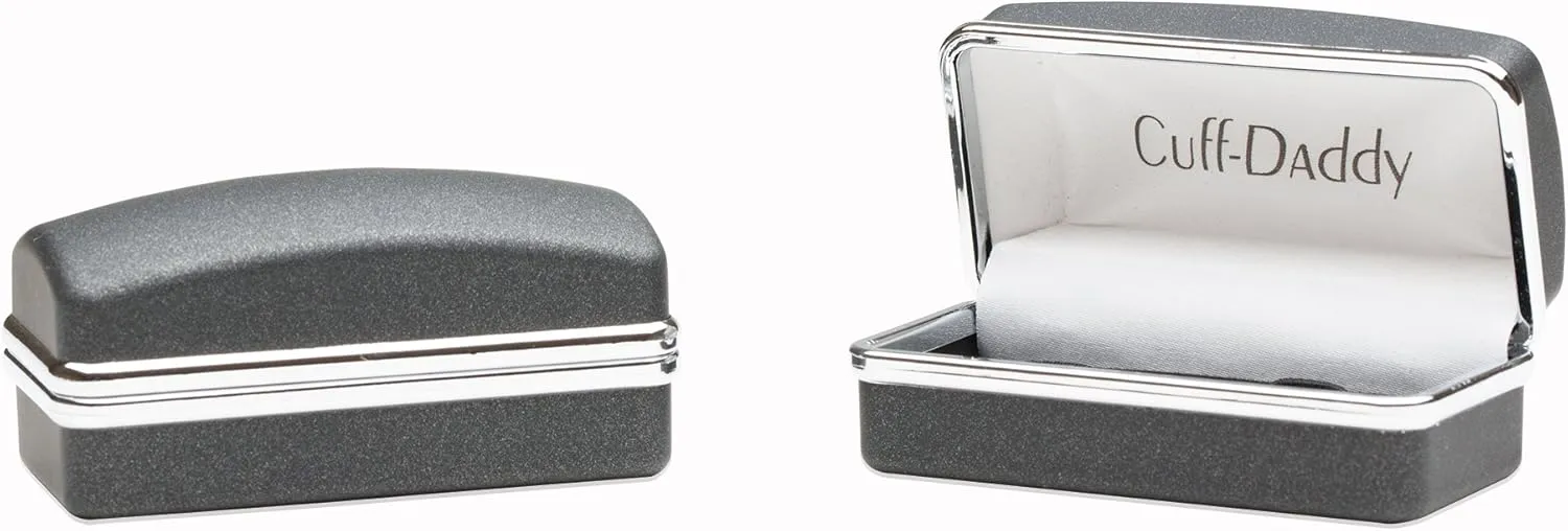 Cuff-Daddy Two-Tone Grid Cufflinks with Presentation Box
