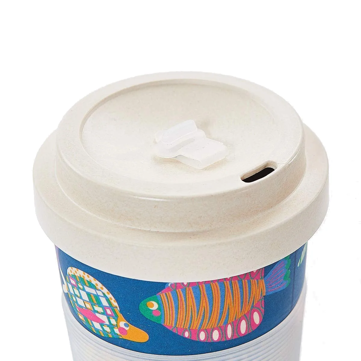 Eco Chic Blue Tropical Fish Bamboo Cup