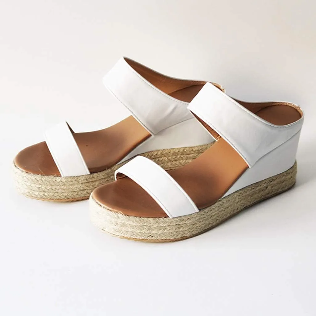 Eduavar Wedge Sandals for Women Dressy, Espadrille Sandals for Women Casual Open Toe Platform Sandals Summer Beach Sandals