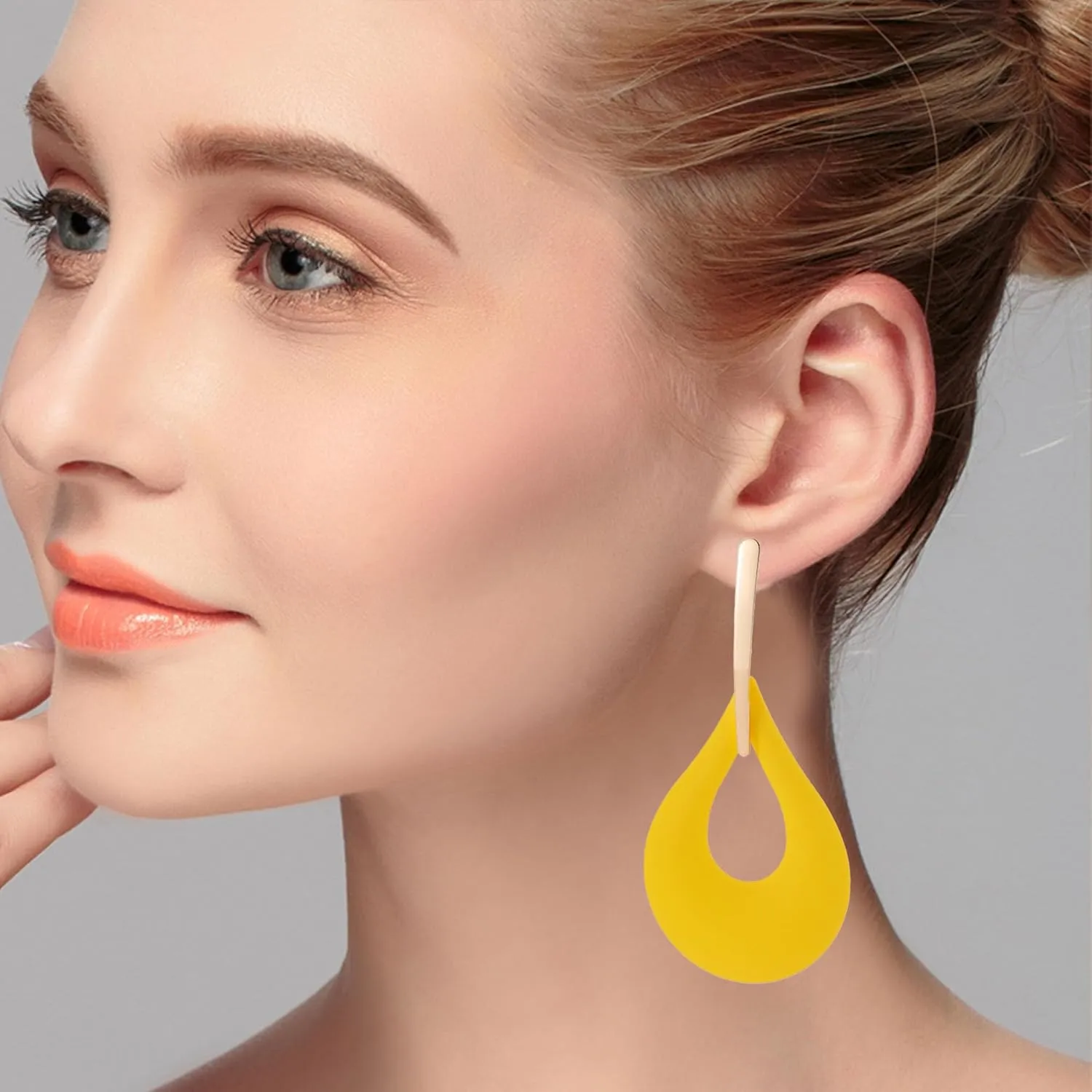 Geometric Exaggeration Droplet Stud Earrings Bold Design Minimalist Geometric Droplet Studs Exaggerated Jewelry