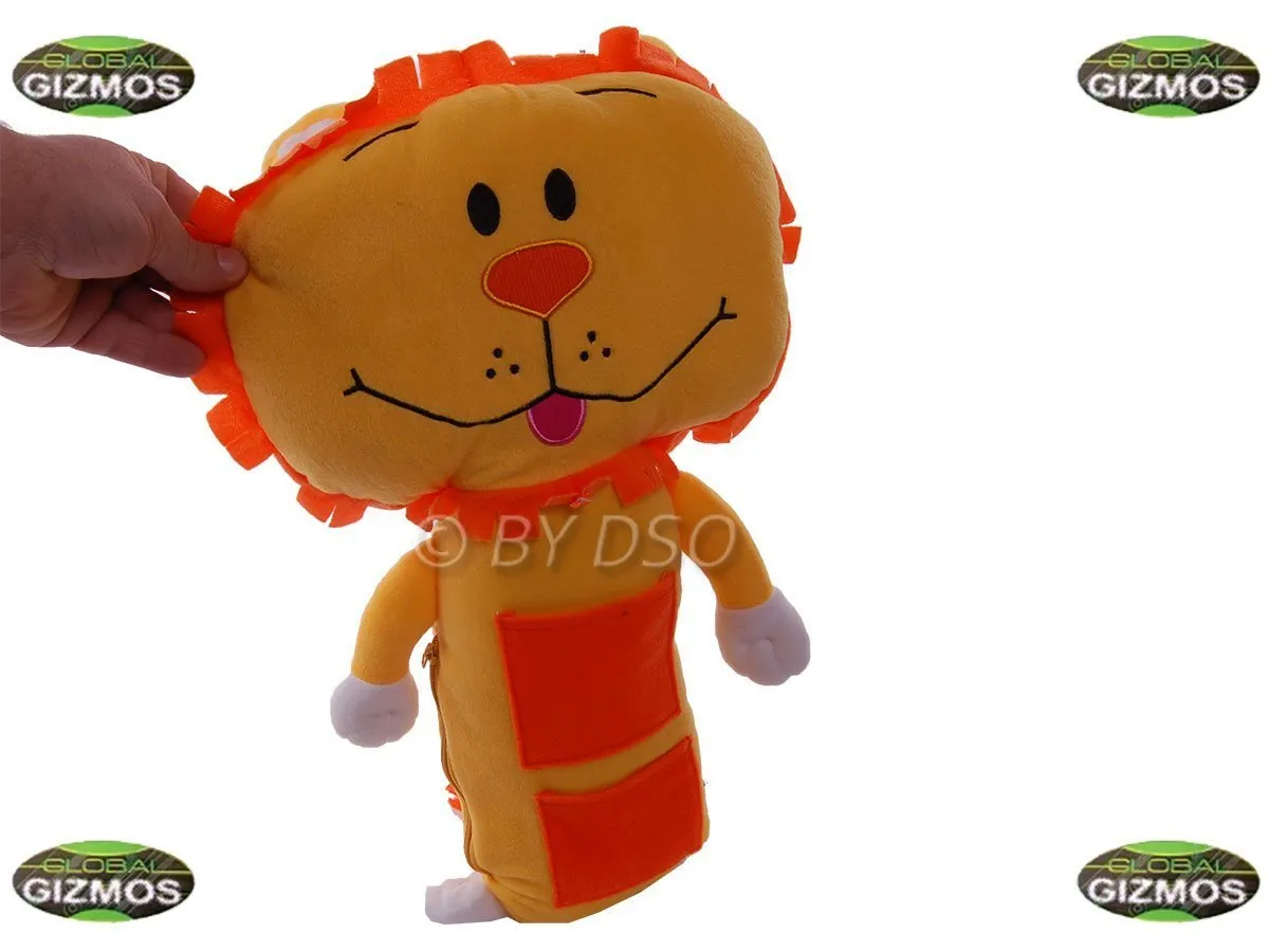Global Gizmos Leon Lion Seatbelt Friend with Pockets BML52910