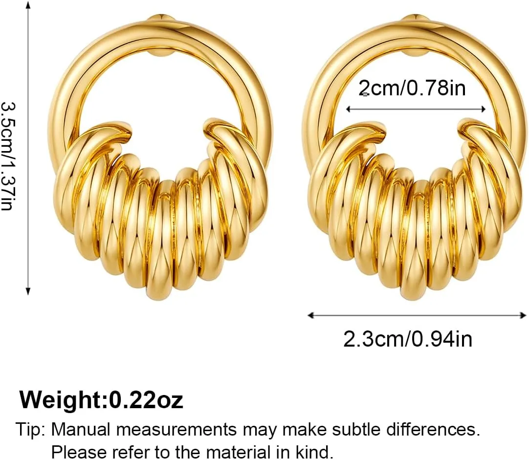 Gold Geometric Drop Dangle Earrings for Women Long Link Dangle Earrings Jewelry