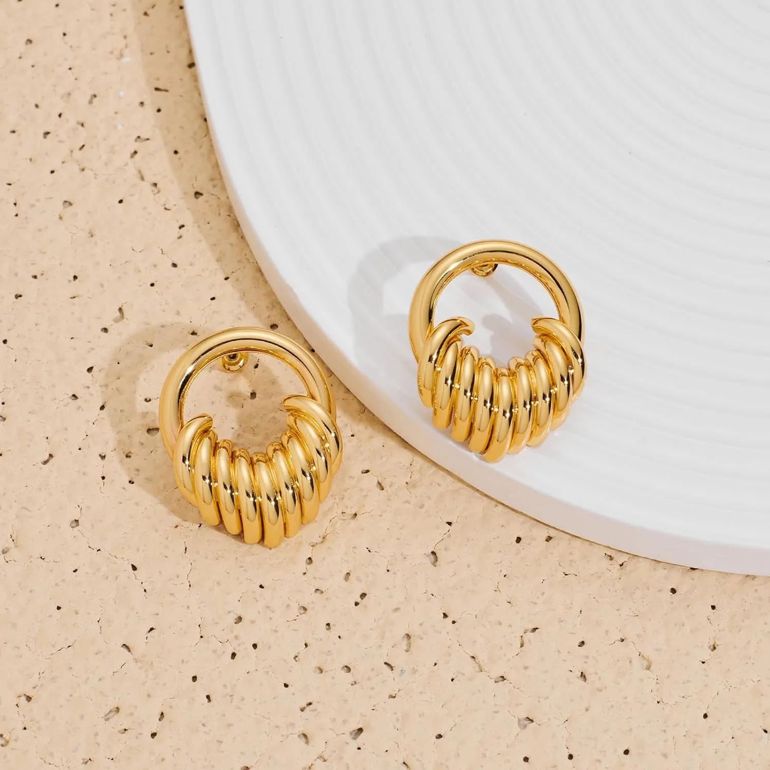 Gold Geometric Drop Dangle Earrings for Women Long Link Dangle Earrings Jewelry