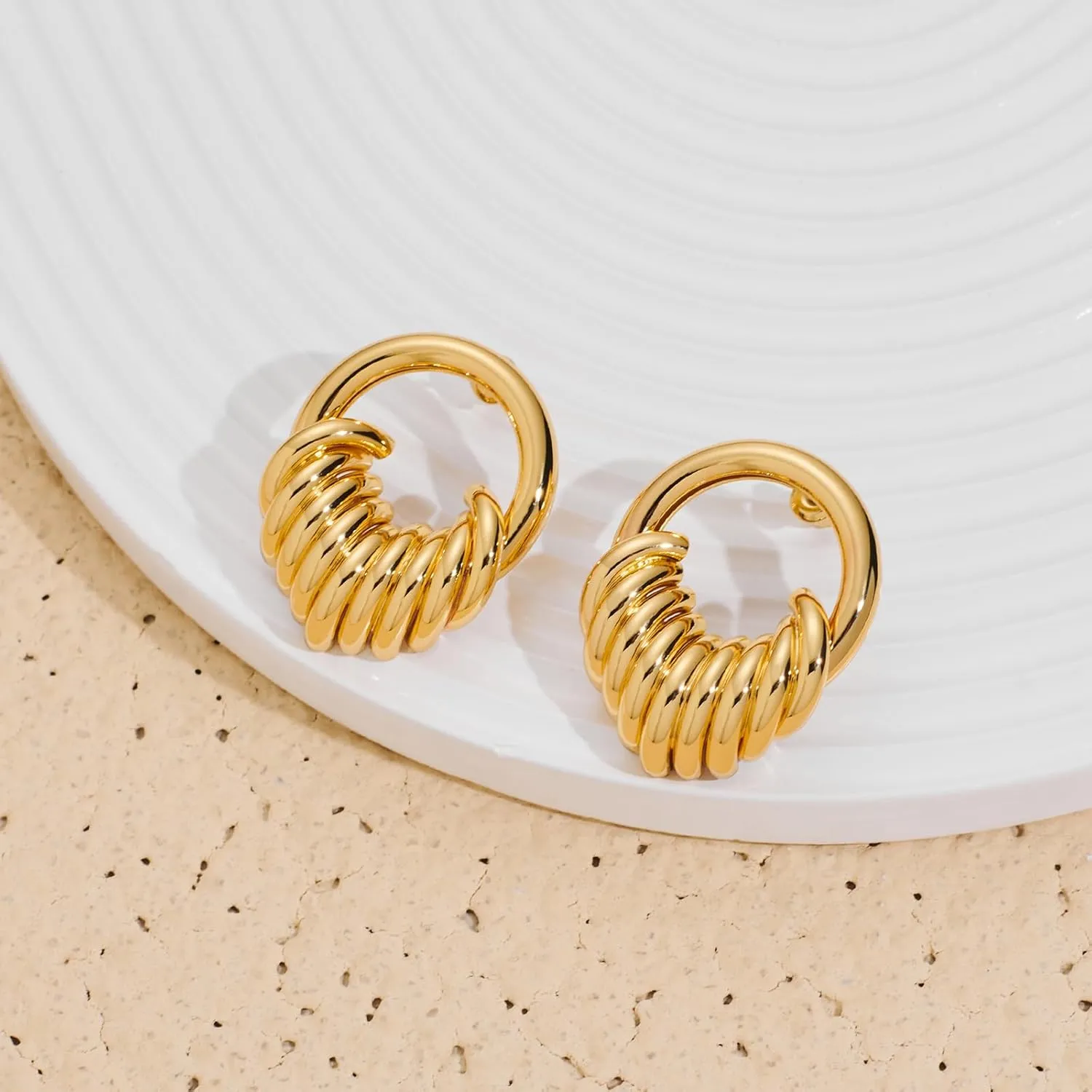 Gold Geometric Drop Dangle Earrings for Women Long Link Dangle Earrings Jewelry