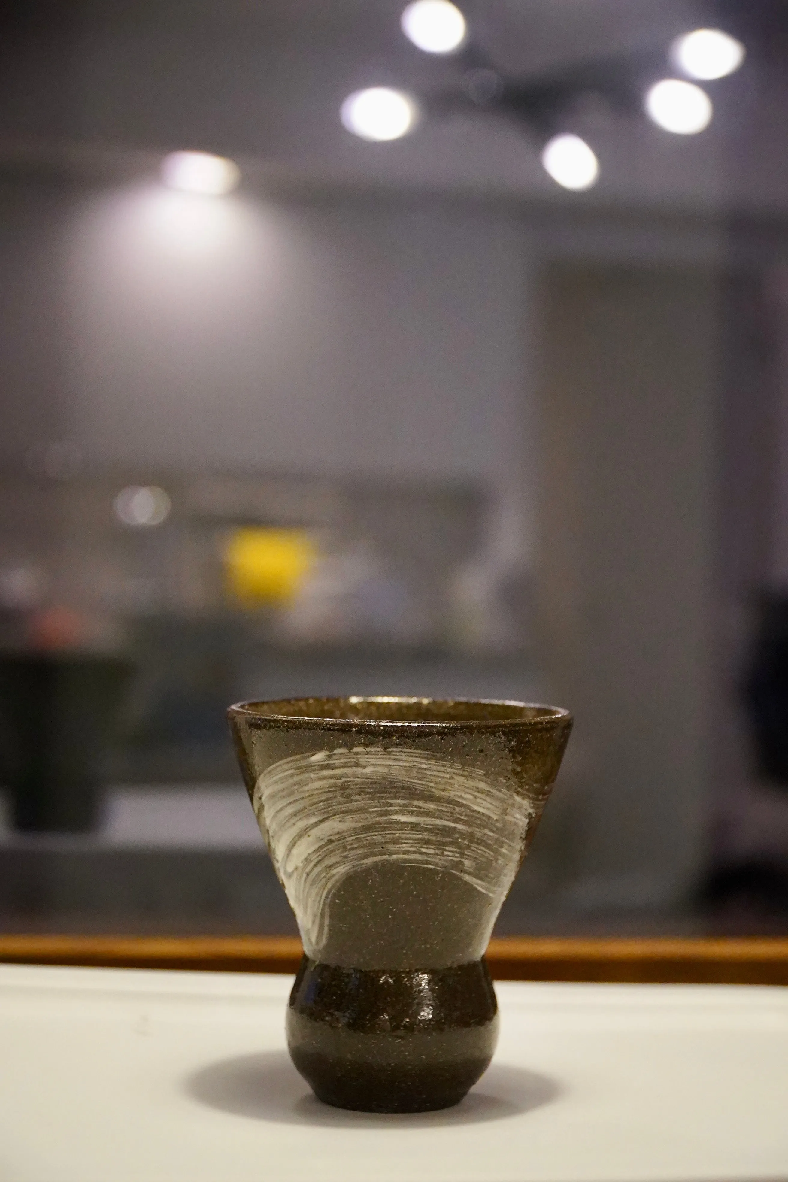 Handmade Rustic Ceramic Tea Cup Rounded Bottom 250ml