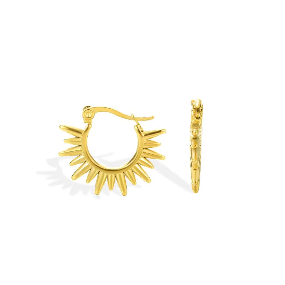 Huggie Hoop Earrings for Women Hypoallergenic Small Huggie Hoop Earrings Gold Plated Sun Dangle Earrings for Women Girls Jewelry