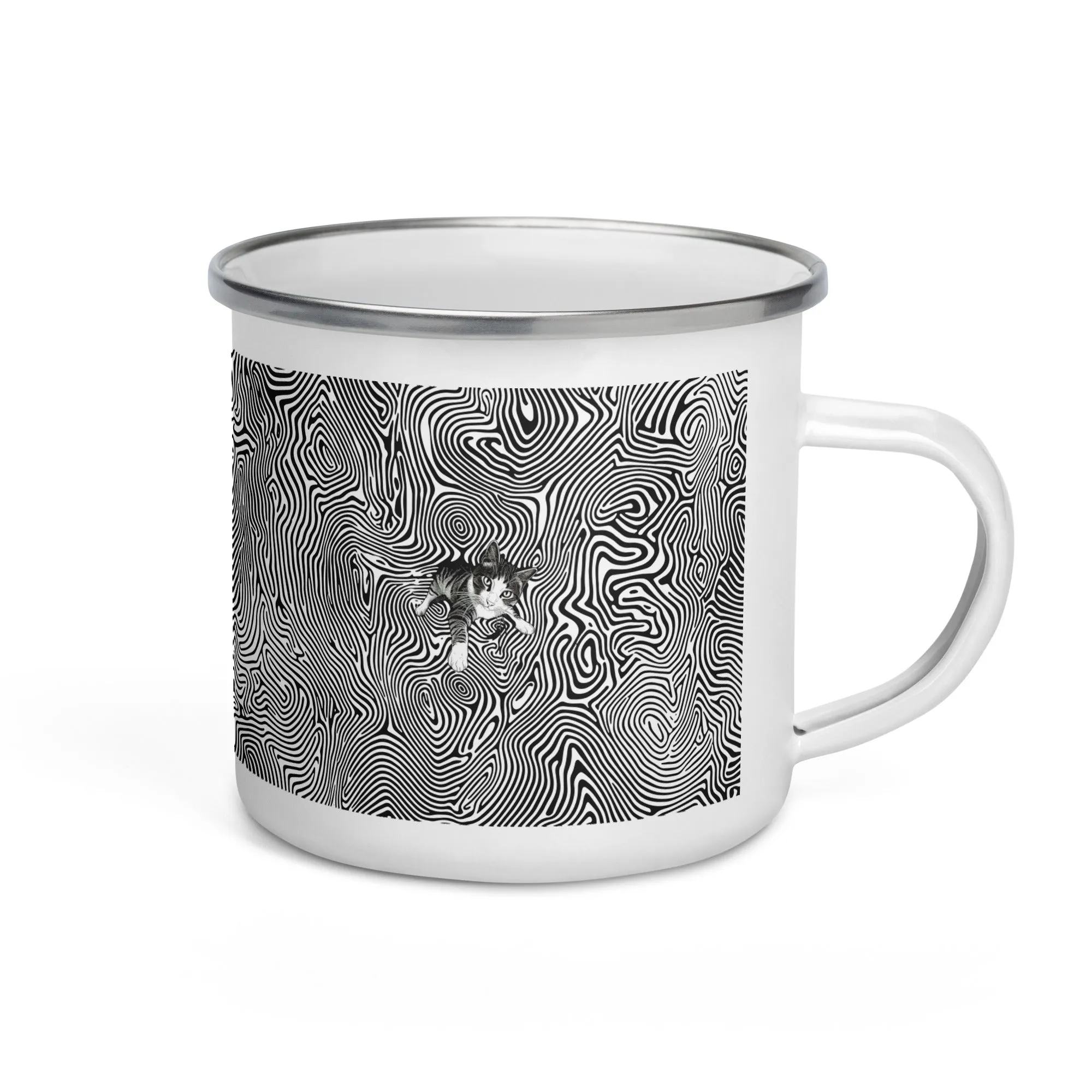 Illusionist Cat Enamel Mug