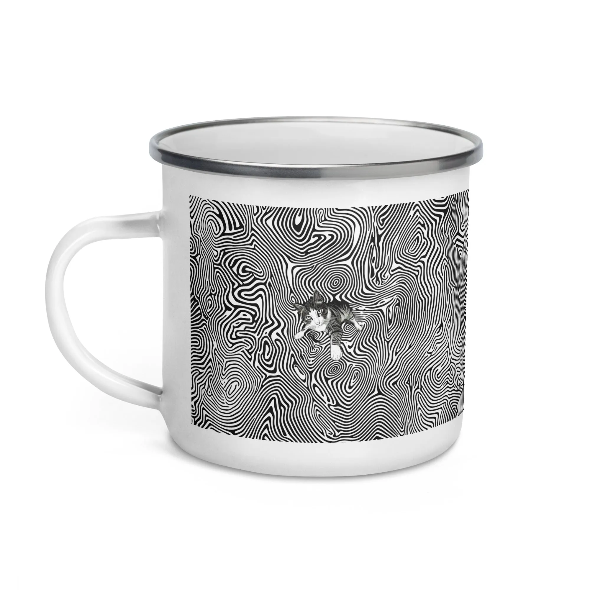 Illusionist Cat Enamel Mug