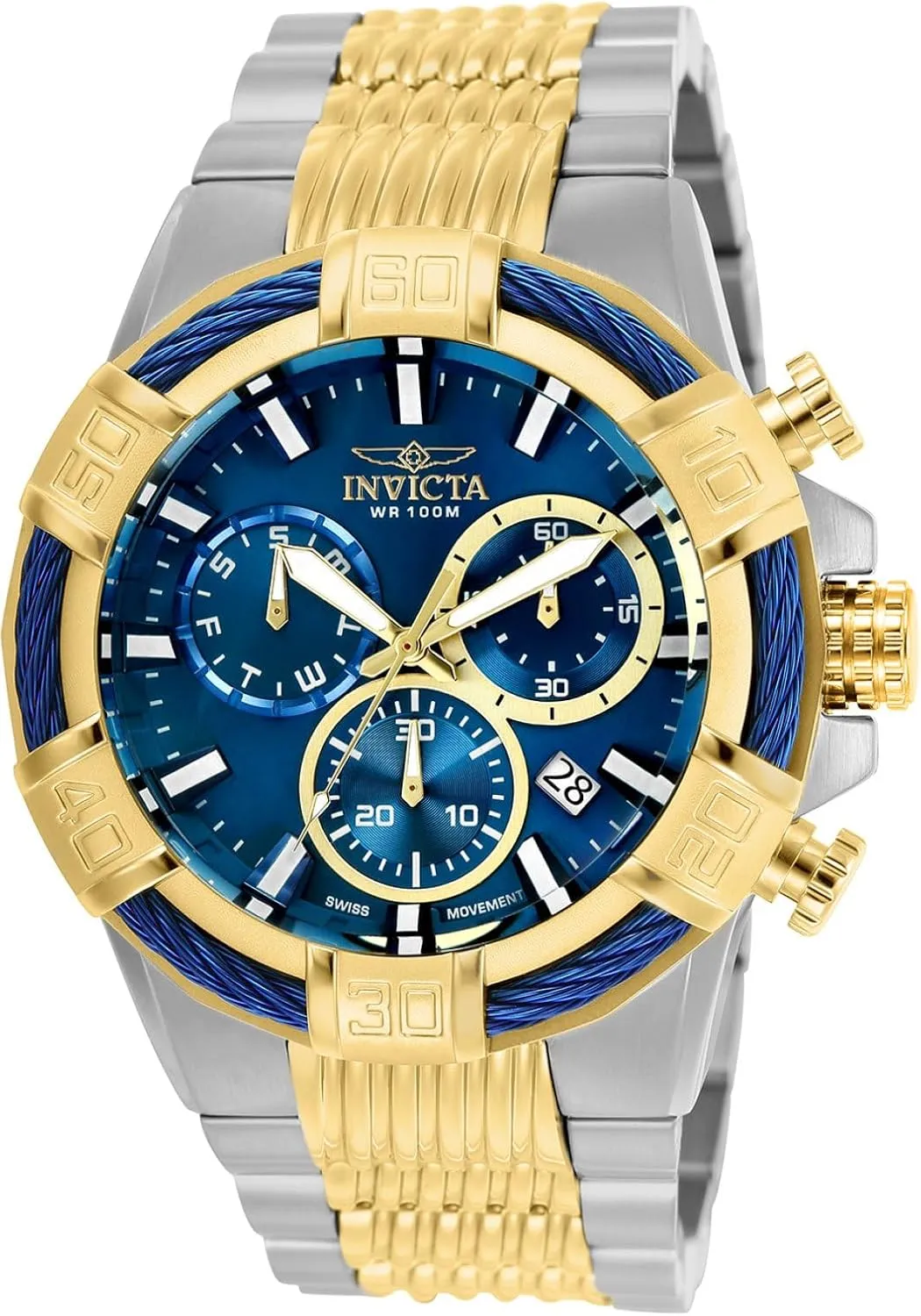 Invicta Men's Bolt Quartz Watch with Two-Tone-Stainless-Steel Strap, 16