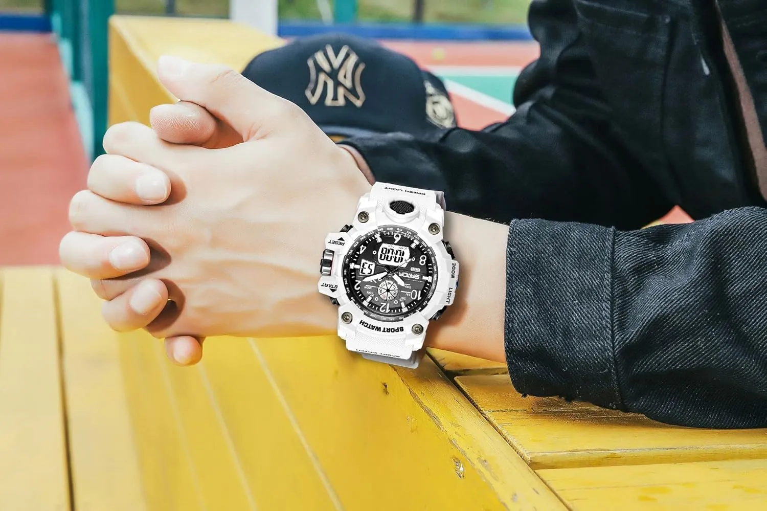 KXAITO Men's Watches Sports Outdoor Waterproof Military Wrist Watch Date Multi Function Tactics LED Alarm Stopwatch