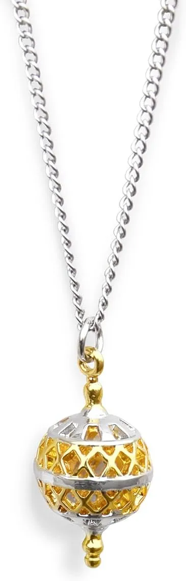 LDS Women's Two-Tone Silver & Gold Finish Steel Liahona Necklace