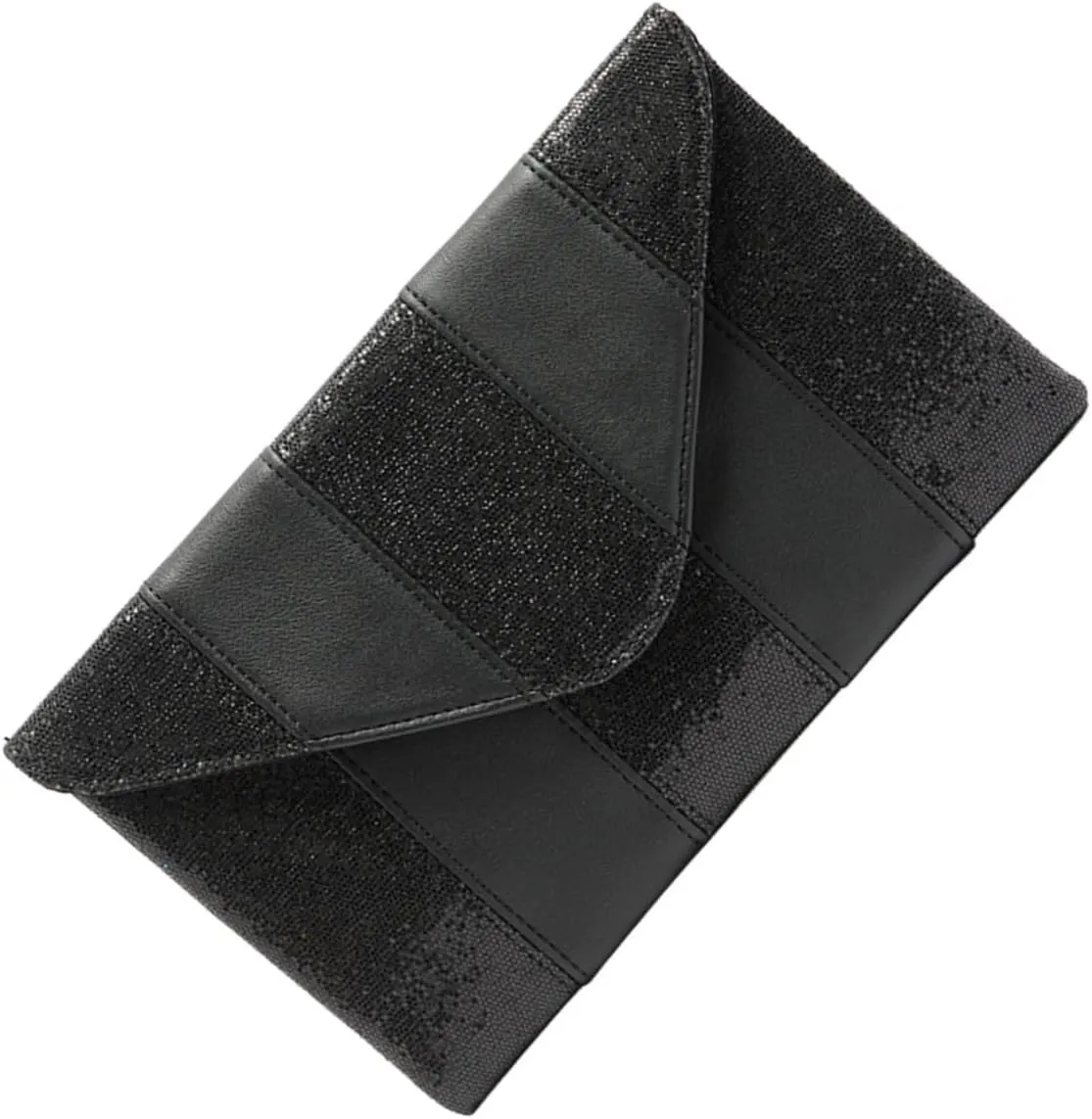 LIFKOME Women Purse Clutch Bag Envelope Pouch Envelope Bag Sequin Bag Women Handbag Black