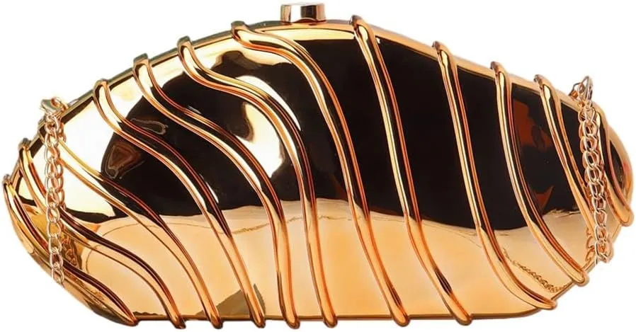 Marbled Acrylic Evening Bag Simple Stripe Clutch Purse Detachable Chain Shoulder Bag Weekend Party Bag for Women