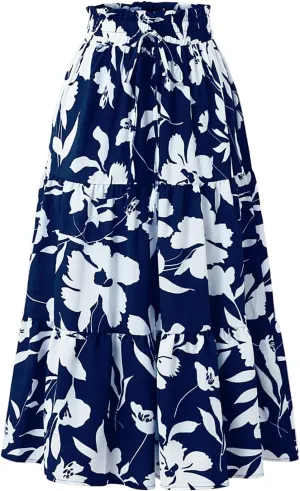 Maxi Skirt Maxi Spring Flowy Boho Comfy Tiered Western Women's Maxi Skirt