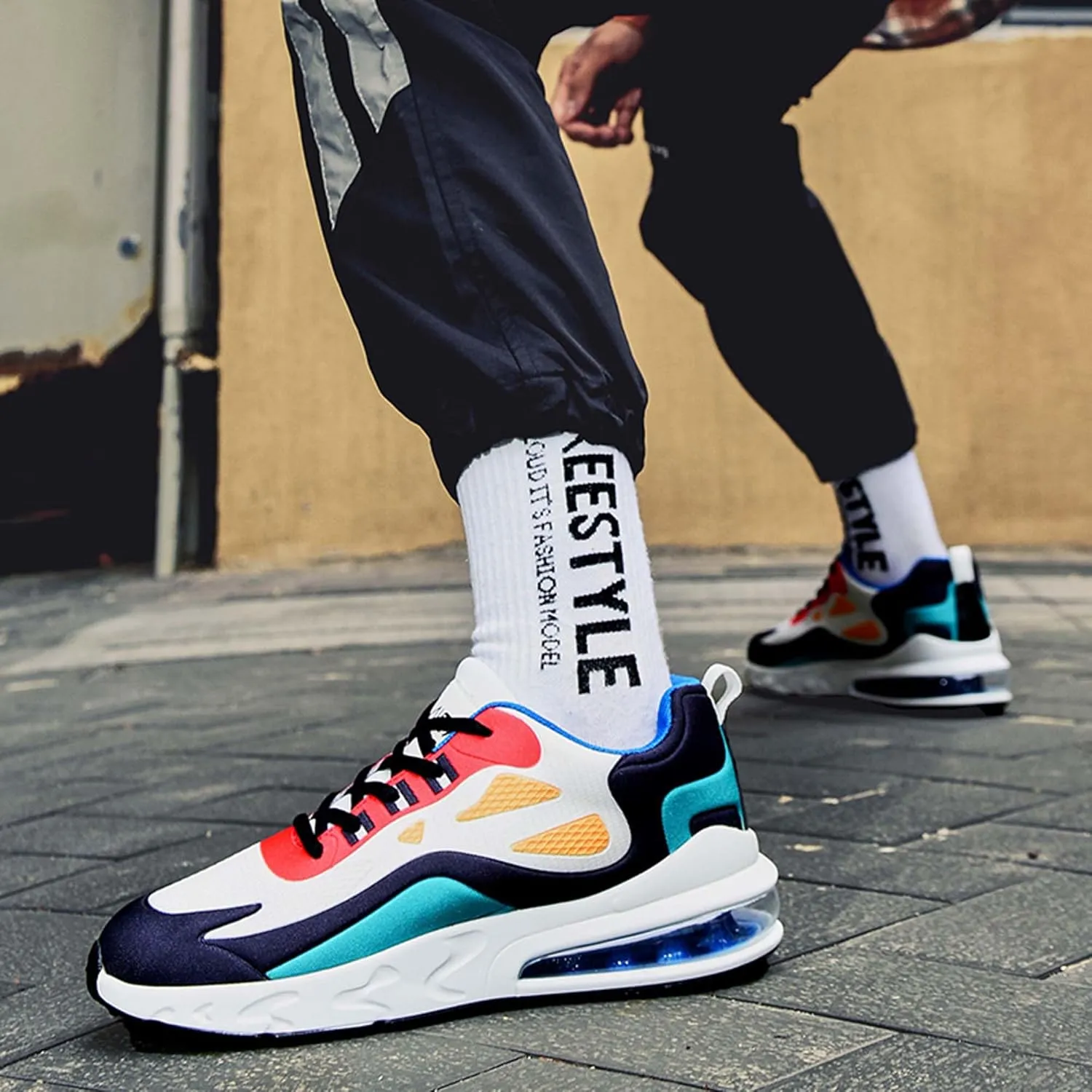 Men's Lightweight Running Shoes Fashion Skateboarding Shoes Outdoor Non-slip Casual Walking Shoes Shoes Comfortable Fashion Sneakers