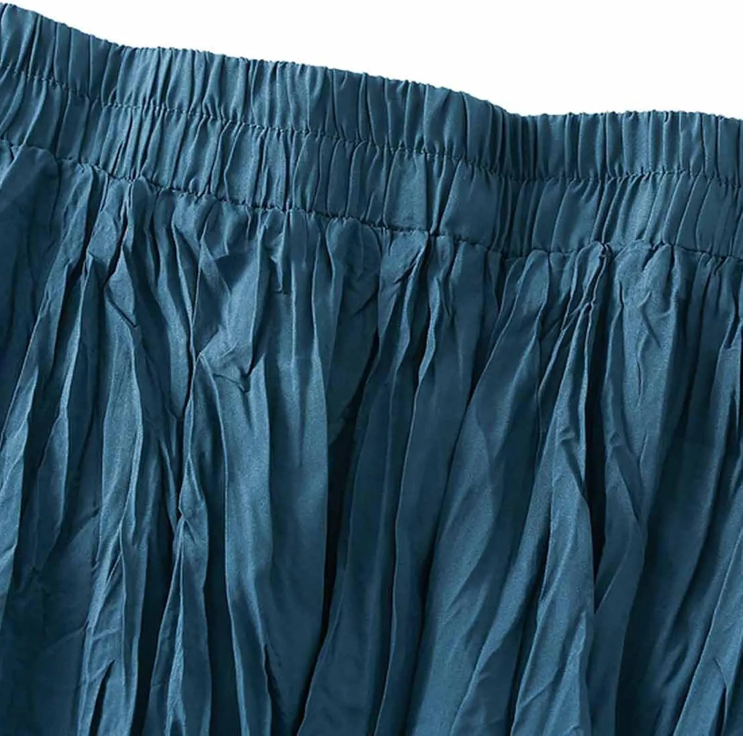 Midi Skirts for Women Casual Solid Color Pleated Skirt High Elastic Waist A-Line Skirts Cozy Flowy Swing Skirts