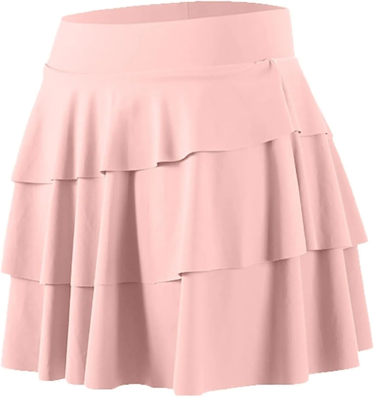 Midi Skirts for Women Summer Running Sports High Elastic Waist A-Line Pleated Yoga Tennis Skirts with Shorts Slim