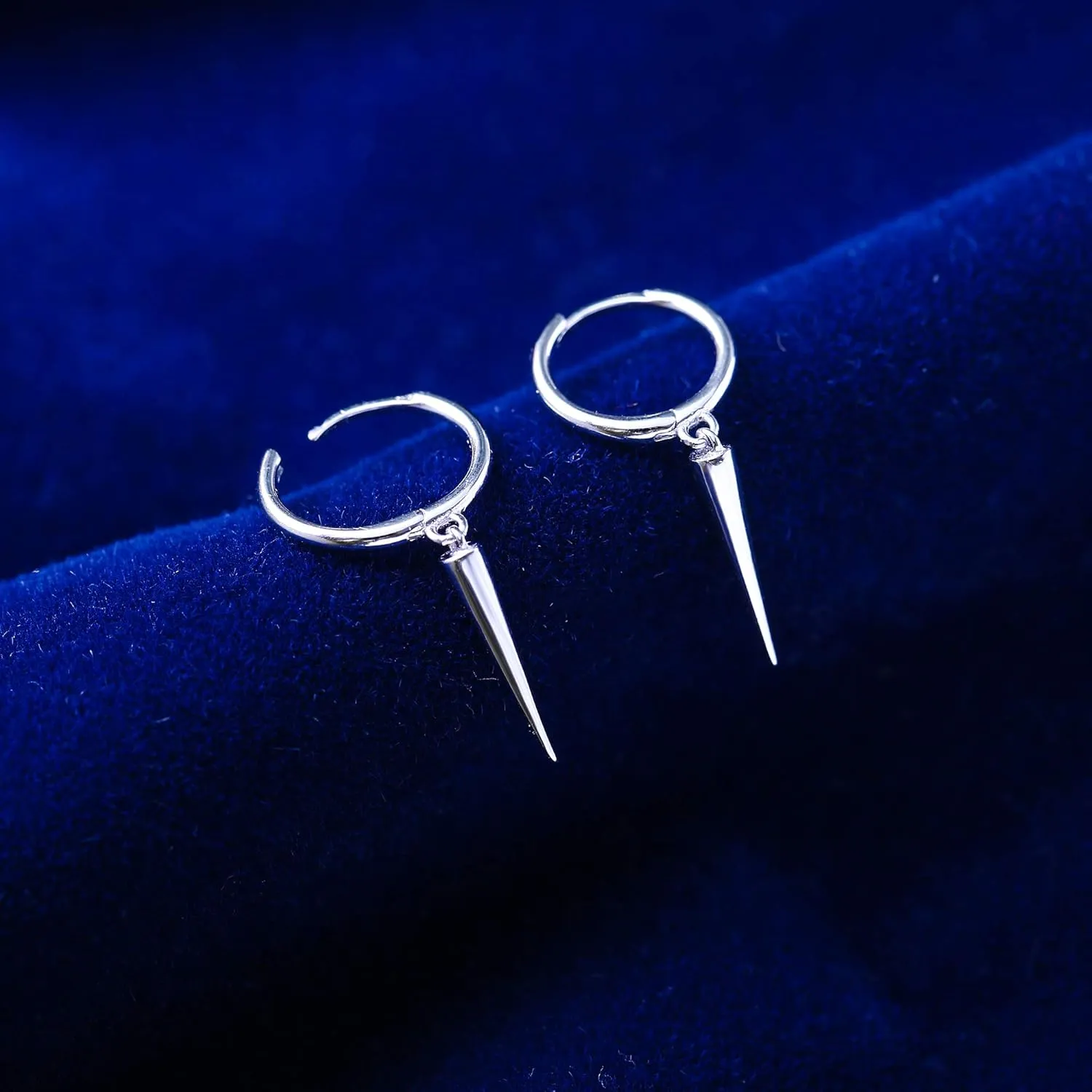 MILACOLATO 925 Sterling Silver Hoop Earrings for Women 18K Gold Silver Plated Drop Dangle Hoop Earrings with Charms Cross Spike Moon Star Paperclip Link Statement Earrings Convertible Link Huggie Earrings Hypoallergenic