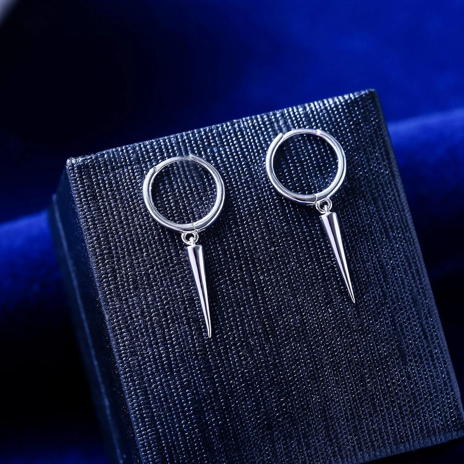 MILACOLATO 925 Sterling Silver Hoop Earrings for Women 18K Gold Silver Plated Drop Dangle Hoop Earrings with Charms Cross Spike Moon Star Paperclip Link Statement Earrings Convertible Link Huggie Earrings Hypoallergenic