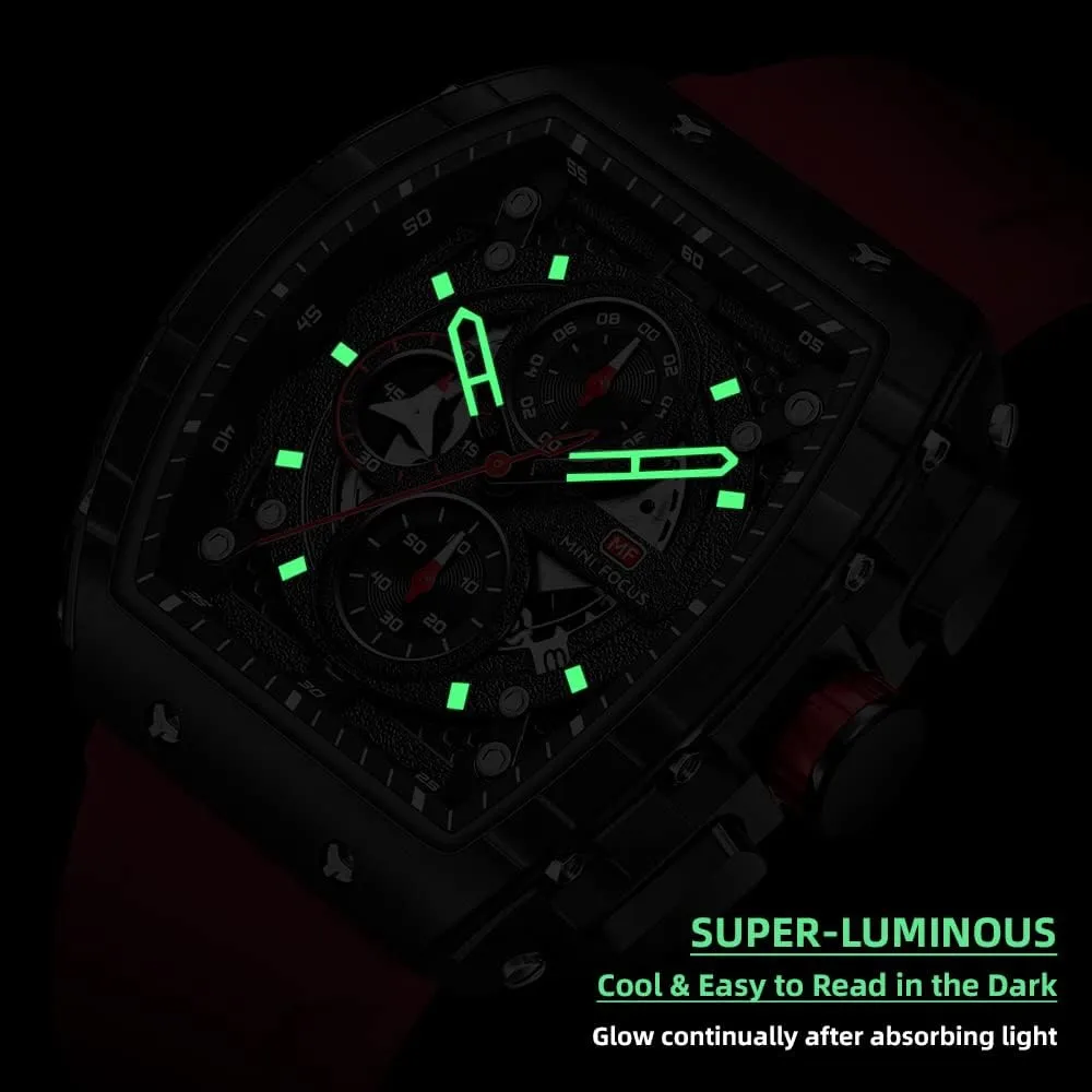 Mini Focus Men's Watch Fashion Sport Wrist Watches (Chronograph/Waterproof/Luminous/Calendar) Silicon Strap Quartz Watch for Men