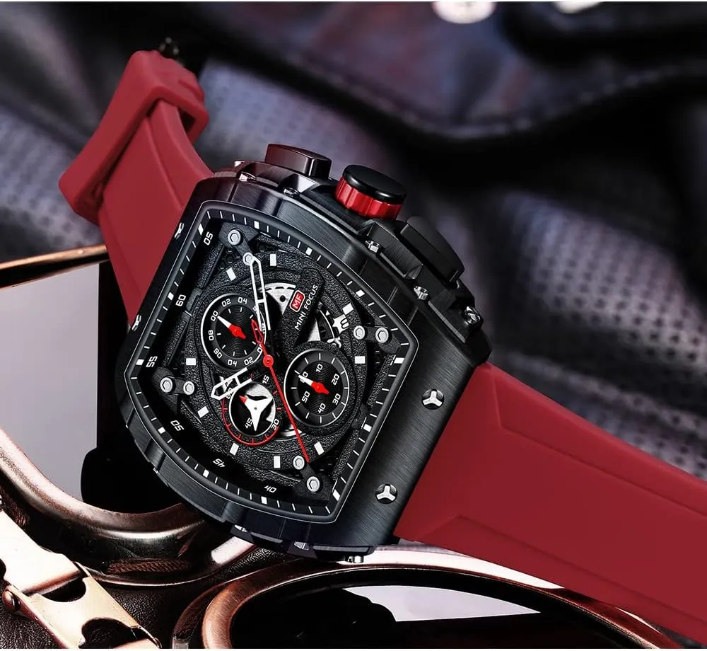 Mini Focus Men's Watch Fashion Sport Wrist Watches (Chronograph/Waterproof/Luminous/Calendar) Silicon Strap Quartz Watch for Men
