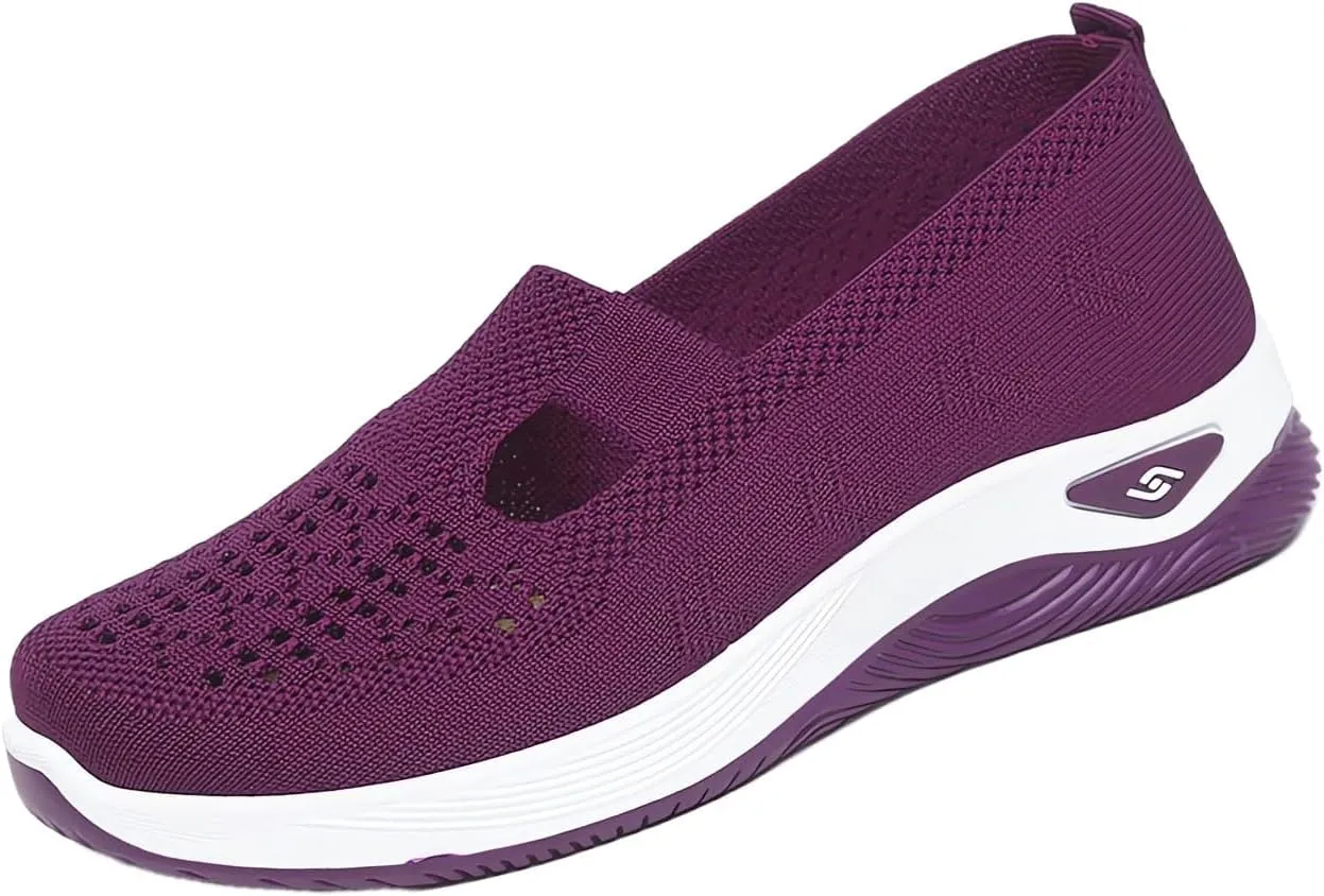 Orthopedic Shoes for WomenBreathable Comfort Wear Orthowear Walking ShoesCushionaire Wide Width Sneakers Diabetic Arch Support Sneakers Soft Slip On Shoe Comfortable