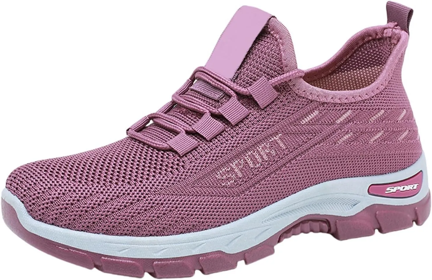 Orthowear Shoes for Women Men Lightweight Non Slip Tennis Athletic Shoes,Soft-Soled&Arch Support Gym Tennis Athletic Sneakers,Knitted Mesh Breathable Comfort Orthopedic Sneakers with Wide Toe Box