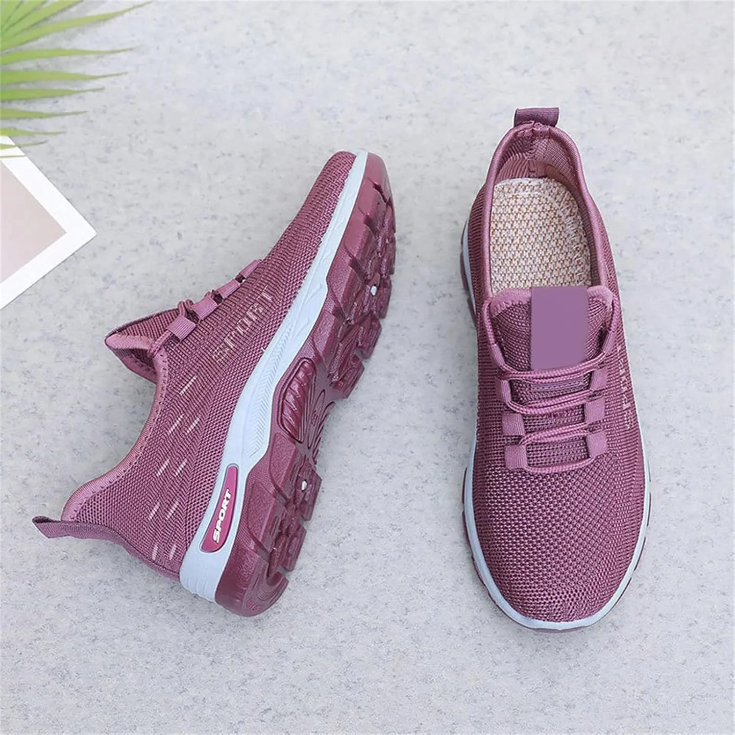 Orthowear Shoes for Women Men Lightweight Non Slip Tennis Athletic Shoes,Soft-Soled&Arch Support Gym Tennis Athletic Sneakers,Knitted Mesh Breathable Comfort Orthopedic Sneakers with Wide Toe Box