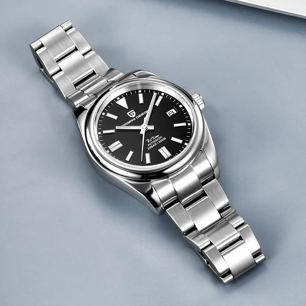 Pagani Design Watches for Men, Japanese Automatic Movement, 200 Meters Waterproof Stainless Steel, 40mm Dial Diameter, Sapphire Mirror, Casual Classic Style
