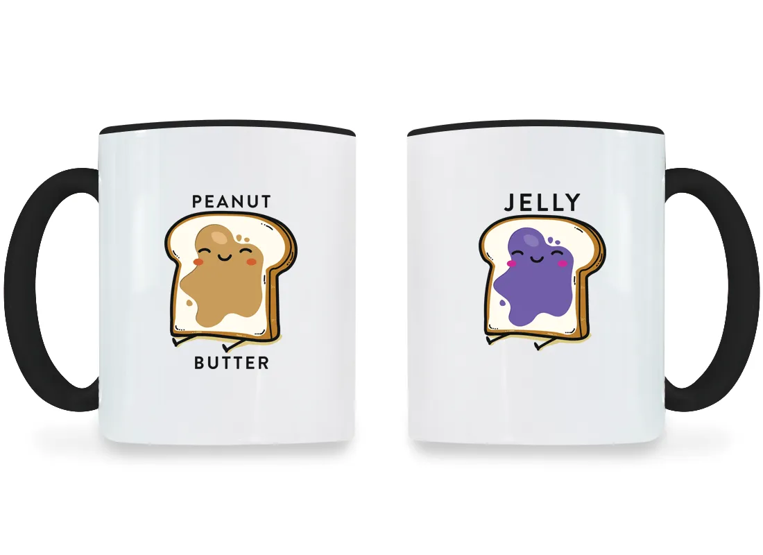 Peanut Butter & Jelly - Couple Coffee Mugs