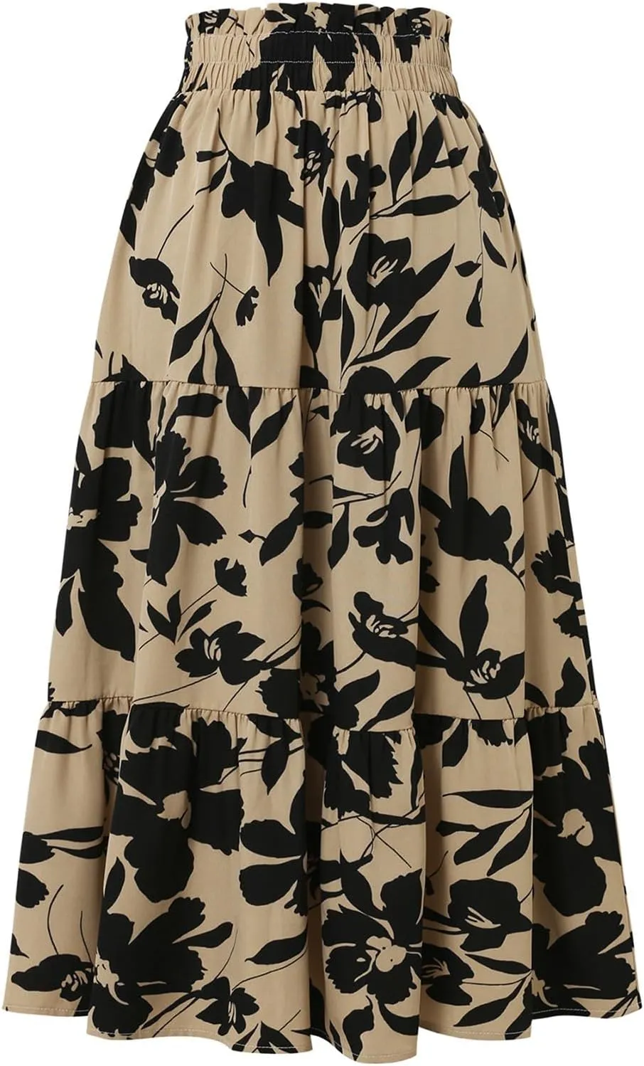 Plus Size Boho Skirt Maxi Spring Flowy Boho Comfy Tiered Western Skirts for Women Trendy Summer