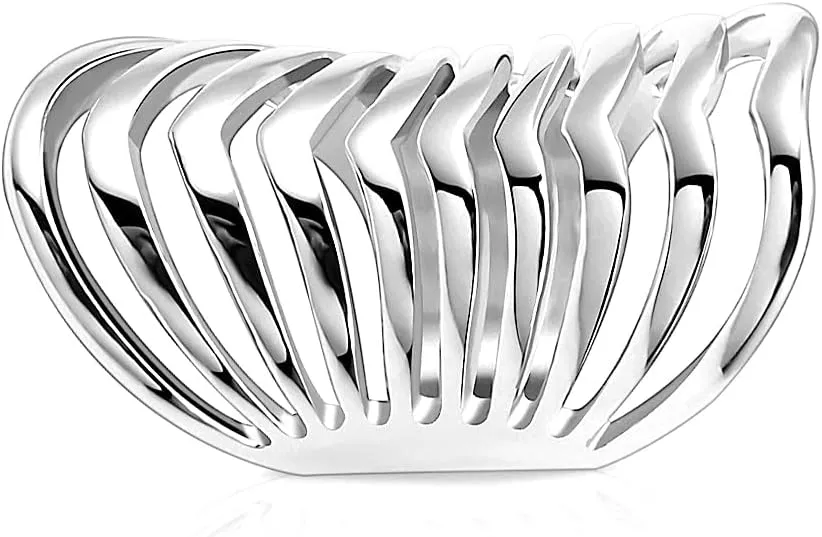 Polished Stainless Steel Split Style Ring Multilayer Stacked Knuckle Finger Rings Band