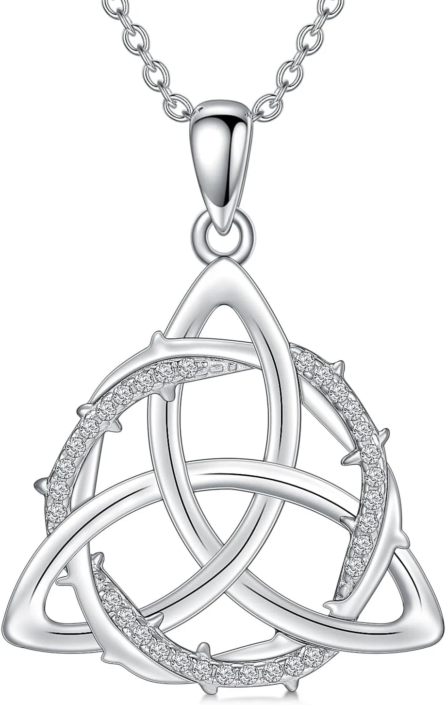 PROESS Celtic Knot/Infinity Necklace 925 Sterling Silver Pendant Necklaces Jewelry Presents for Women Men