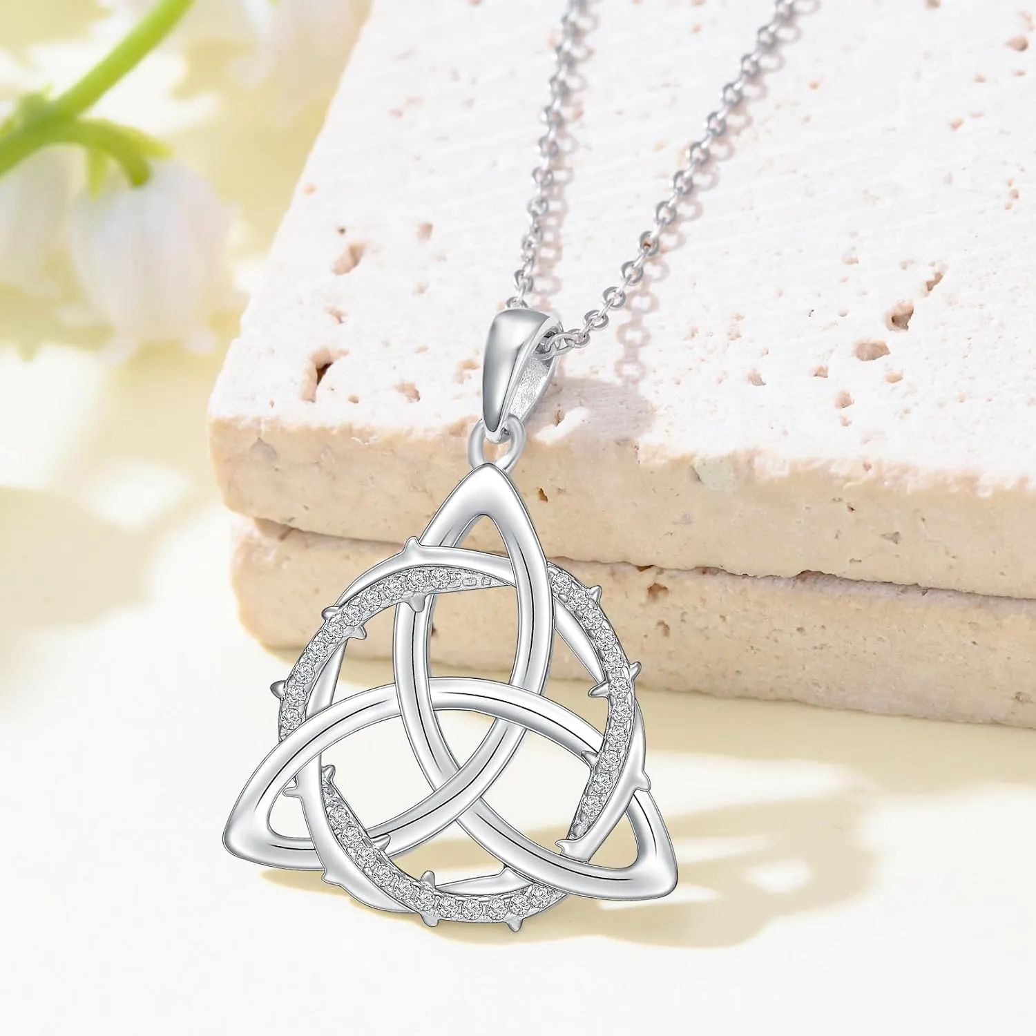 PROESS Celtic Knot/Infinity Necklace 925 Sterling Silver Pendant Necklaces Jewelry Presents for Women Men