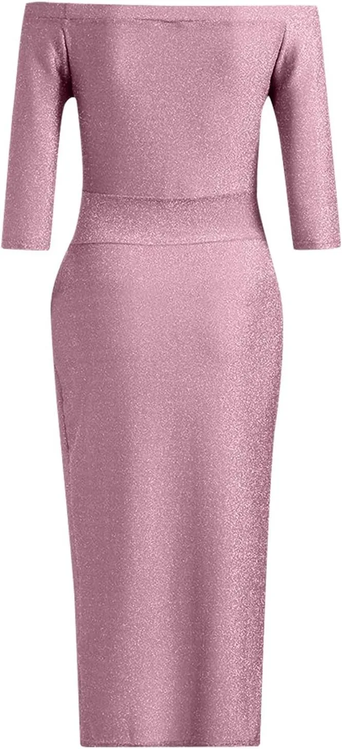 Prom Dresses for Women 2025 Elegant Classy Sequin Spring Strapless High Slit Hem Midi Cocktail Wedding Guest Dresses